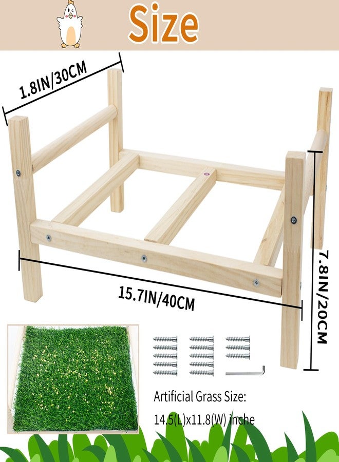 FlidRunest Extra-Large Wooden Chicken Toys, Natural Chicken Foraging Bed Toy for Coop, Multifunctional Training Perch Stand and for Poultry Chick, Hens, Rats - Image 5